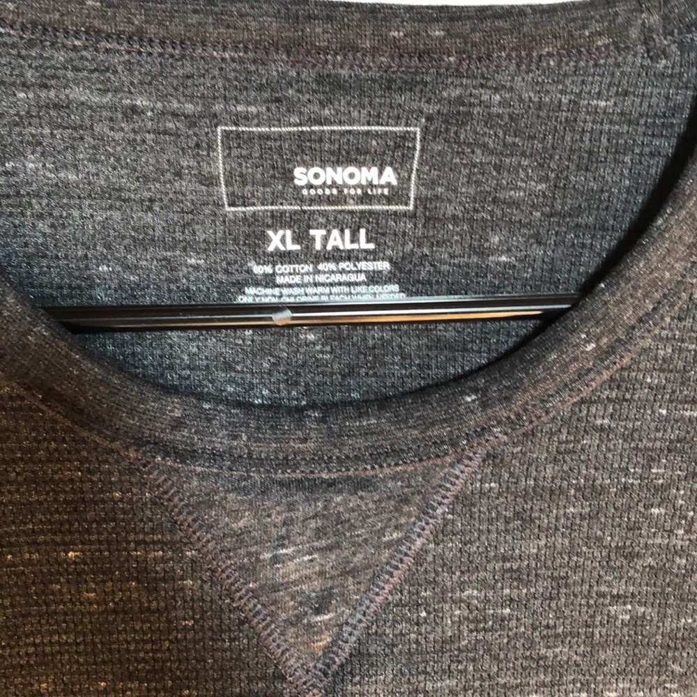 NWOT ⛄️ THERMAL KNIT SWEATER SHIRT Men’s XLT TALL - Picture 3 of 3